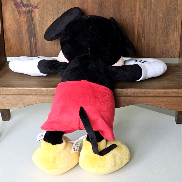 Disney Mickey Mouse Soft Plush Toy 18'' Black Red Yellow Stuffed Animal - Picture 10 of 15